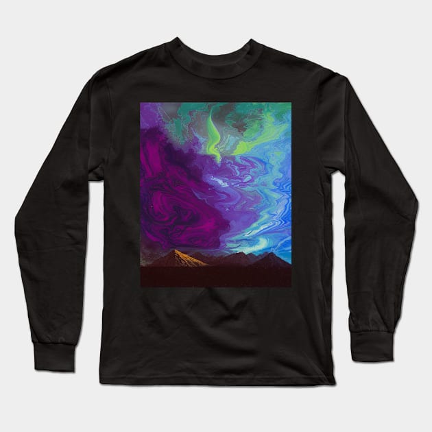 Tye Dye Mountains Long Sleeve T-Shirt by Trip Tank